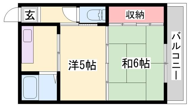 コーポ柏尾(2K/2階)の間取り写真