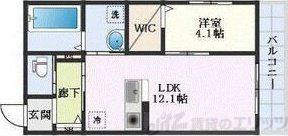 FIORE(1LDK/1階)の間取り写真