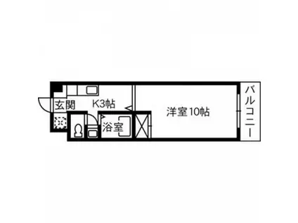 ジュネス宇品(1K/2階)の間取り写真