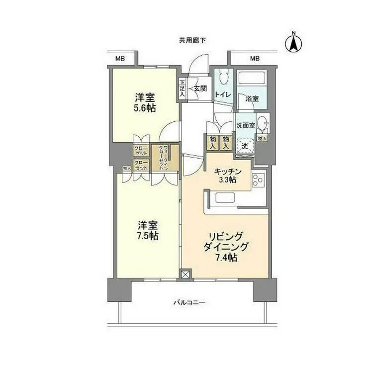 豊洲シエルタワー 9階階 間取り