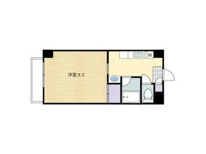 ヴィラ津島(1K/5階)の間取り写真