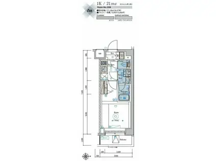 SYFORME YOKOHAMA-SAKURAGICHO(1K/1階)の間取り写真