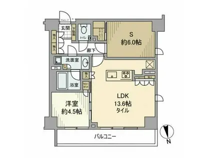 ピアース碑文谷五丁目(1SLDK/1階)の間取り写真