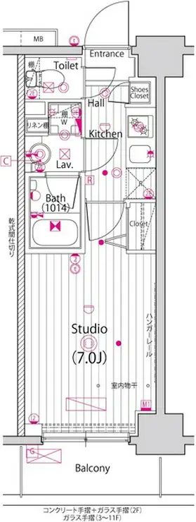 ガーラ・プライム横濱関内 11階階 間取り