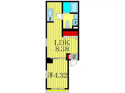 DK池袋(1LDK/3階)の間取り写真