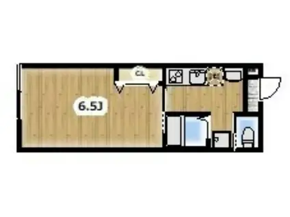 アンビション豊春(1K/3階)の間取り写真