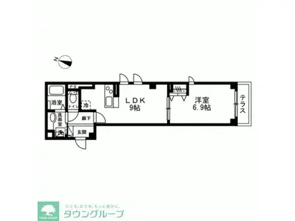 SKYE THIRA(1LDK/1階)の間取り写真