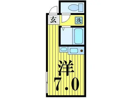 エスアールYAZAIKE(ワンルーム/1階)の間取り写真