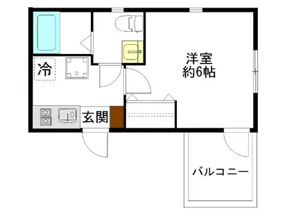 NSGATE川崎(1K/2階)の間取り写真