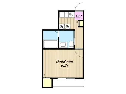 中新田A号棟(1K/3階)の間取り写真