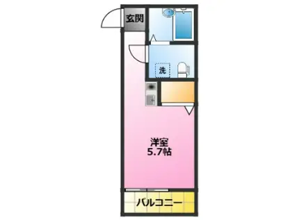 エミグラント宿河原(ワンルーム/3階)の間取り写真