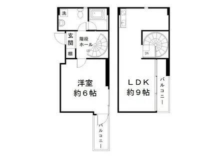 DOMA新宿(1LDK/3階)の間取り写真