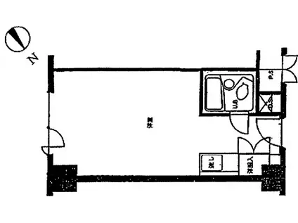 全国ビルニューオリンピア(ワンルーム/10階)の間取り写真