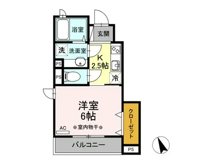 ドミール春日町(1K/1階)の間取り写真