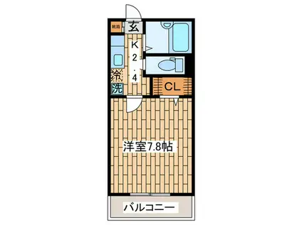 リビエール セレ(1K/3階)の間取り写真