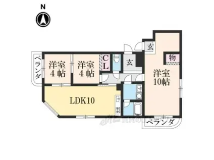 カルム・イマージュ(3LDK/3階)の間取り写真