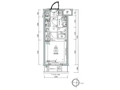 クレヴィスタ立石(1K/1階)の間取り写真