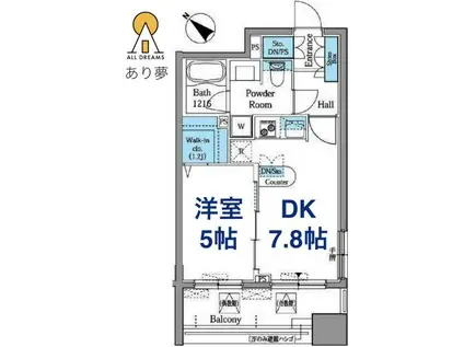 レジデンス横濱リバーサイド(1DK/2階)の間取り写真