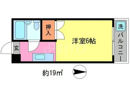 ロイヤルコーポタカハラ(1K/5階)の間取り写真