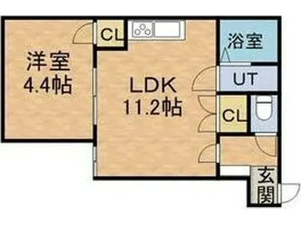 アリコベール宮の沢(1LDK/3階)の間取り写真