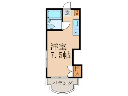 サンアヴェニュー墨染(ワンルーム/3階)の間取り写真