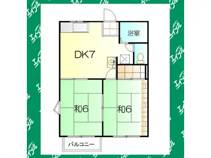 メゾンプレミール(2DK/2階)の間取り写真