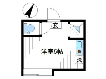 アーバンプレイス阿佐ヶ谷(ワンルーム/1階)の間取り写真