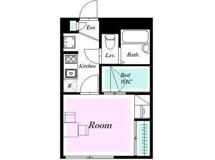 レオパレスS K(1K/3階)の間取り写真