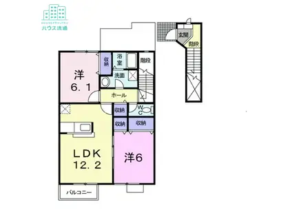 エクセル彩が丘(2LDK/2階)の間取り写真