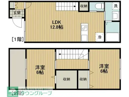 COLINAW(2LDK/1階)の間取り写真