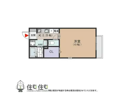 エルメゾン平芝(1K/1階)の間取り写真