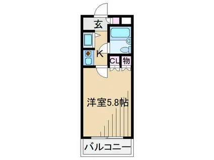 藤和シティコープ大倉山駅前(1K/3階)の間取り写真