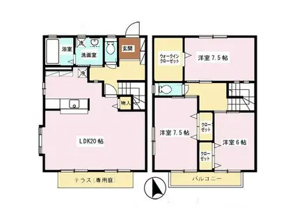 KIITOS(3LDK/1階)の間取り写真