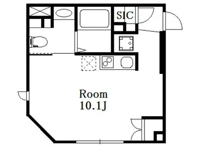 URBAN CUBE三鷹(ワンルーム/1階)の間取り写真