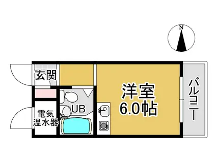 レナトゥス大和高田(ワンルーム/3階)の間取り写真