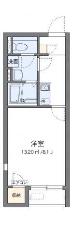 レオネクストラークヒルズ(1K/1階)の間取り写真