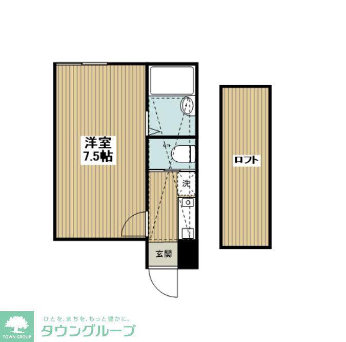 ロッシェル橋本第15-1(1K/2階)の間取り写真