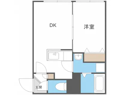 ロイヤルハイアット(1LDK/3階)の間取り写真