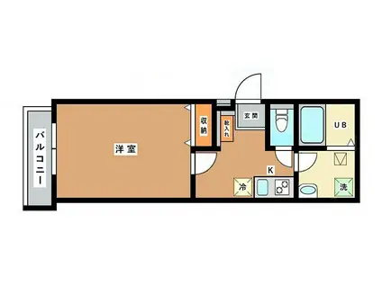 SAZANKA(1K/2階)の間取り写真