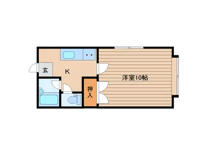 クレセント将監(1K/1階)の間取り写真