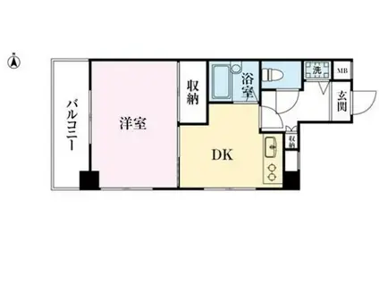 プラスム荻窪(1DK/2階)の間取り写真