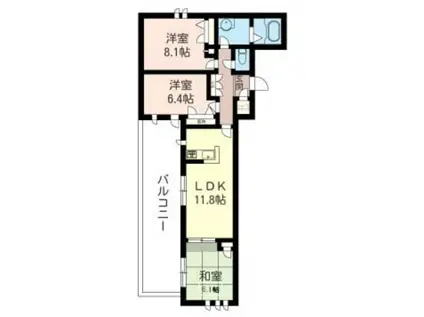 ガーデンフォレスト(3LDK/3階)の間取り写真