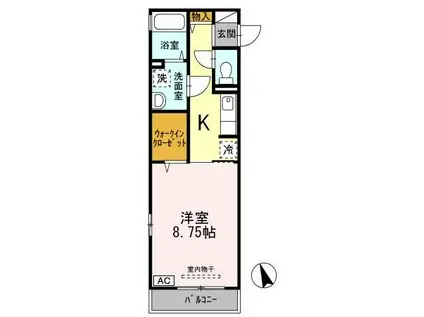 サニーコート(1K/3階)の間取り写真