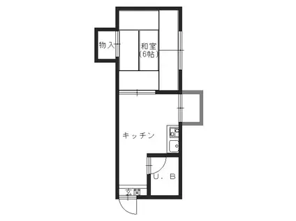 シャトー杉本(1K/3階)の間取り写真