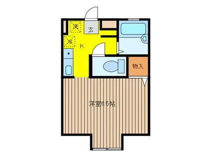 メゾンかんとうA(1K/2階)の間取り写真