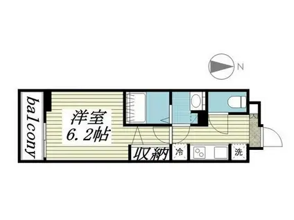 N-STAGE八王子II(1K/4階)の間取り写真