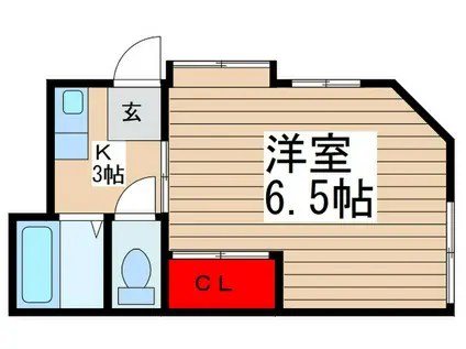 立石パレス(1K/1階)の間取り写真