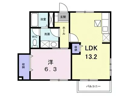 アロッジオ・ミーテ(1LDK/1階)の間取り写真