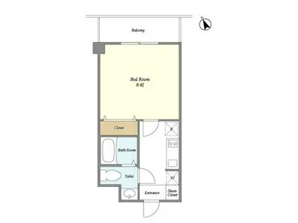 アユタカ2(1K/2階)の間取り写真