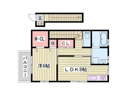 レクエルドパレス(1LDK/2階)の間取り写真